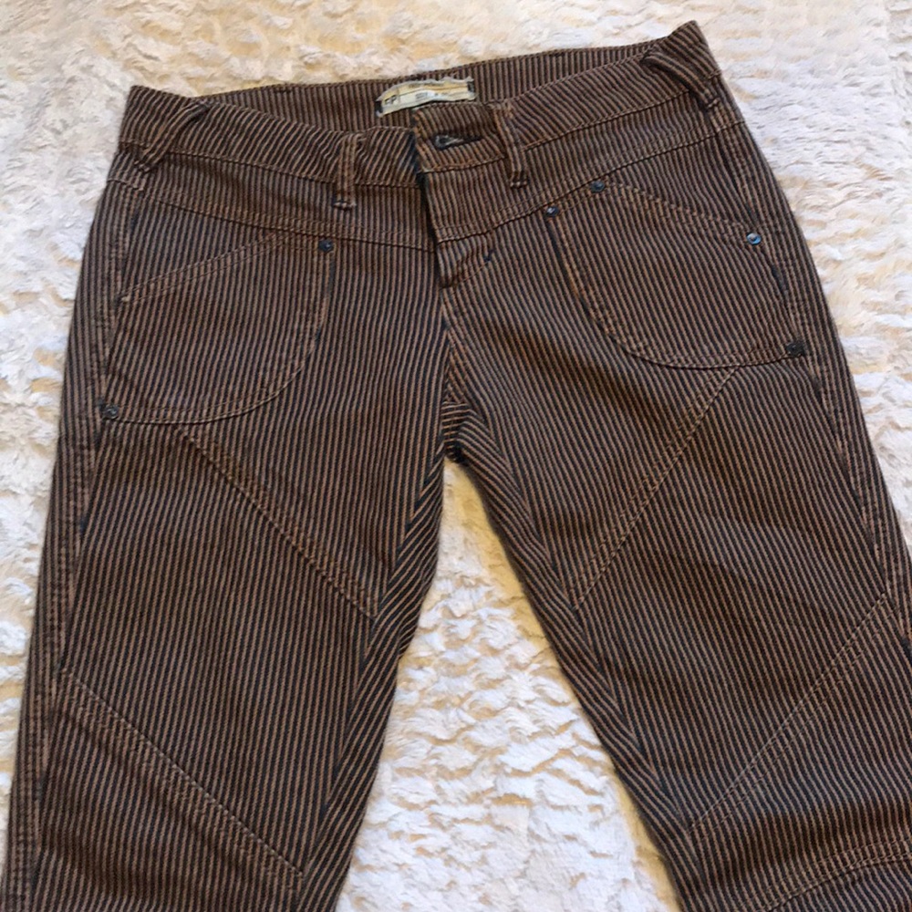 Free People Railroad Seamed Skinny Denim